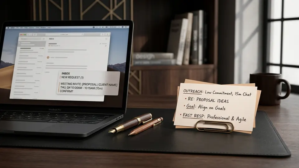 Vista della posta in arrivo con invito a riunione per la fase di contatto iniziale